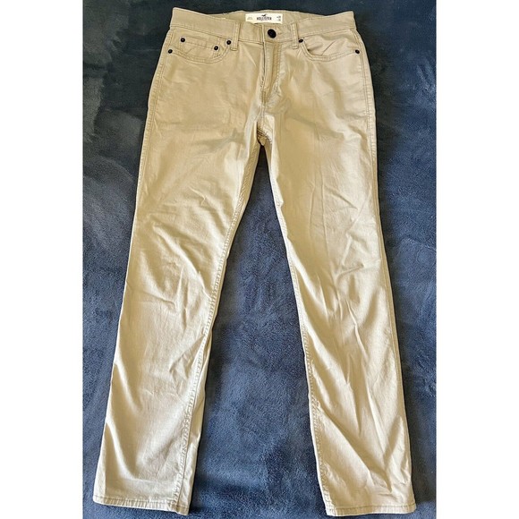 Hollister Pants Mens Skinny 5 Pocket Flex Tan 28x30 Lightly Worn - Picture 6 of 6